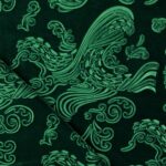 Velluto Monoelastico Imprimé Foglia - Verde