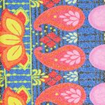 Lycra Fantasia Floreale - al Metro - Disegno 20.025 - Colore D - Glitter Argento