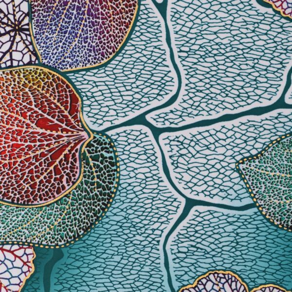 Lycra Fantasia Floreale - al Metro - Disegno 20.003 - Colore A - Contorno Placcato Oro