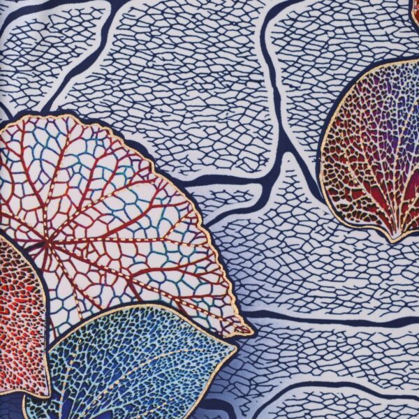 Lycra Fantasia Floreale - al Metro - Disegno 20.003 - Colore C - Contorno Placcato Oro
