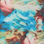 Lycra Fantasia Astratta - al Metro - Disegno 20.006 - Colore D - Glitter Argento