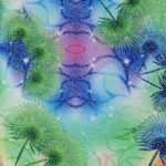 Lycra Fantasia Floreale - al Metro - Disegno 20.008 - Colore B - Glitter Argento