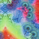 Lycra Fantasia Floreale - al Metro - Disegno 20.008 - Colore C - Glitter Argento