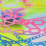 Lycra Fantasia Rainbow - Disegno 20.018 - Colore A - Glitter Argento
