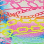 Lycra Fantasia Rainbow - Disegno 20.018 - Colore C - Glitter Argento