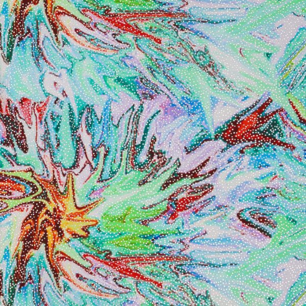 Lycra Fantasia Astratta - al Metro - Disegno  20.019 - Colore C - Glitter Argento