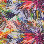 Lycra Fantasia Astratta - al Metro - Disegno 20.019 - Colore D - Glitter Argento