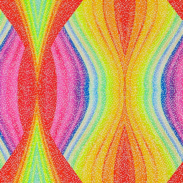 Lycra Fantasia Rainbow - Disegno 20.020 - Colore A - Glitter Argento