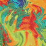 Lycra Fantasia Astratta - al Metro - Disegno 20.027 - Colore A - Glitter Argento
