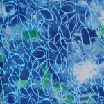 Lycra Fantasia Astratta - al Metro - Disegno 20.028 - Colore C - Placcato Blu