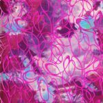 Lycra Fantasia Astratta - al Metro - Disegno 20.028 - Colore D - Placcato Fucsia