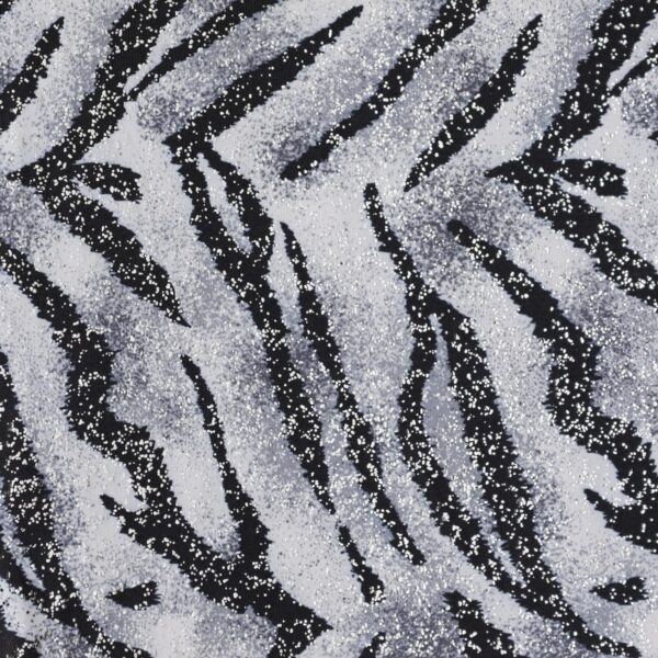 Lycra Fantasia Animalier - al Metro - Disegno 20.029 - Tigre - Tipo A - Glitter Argento
