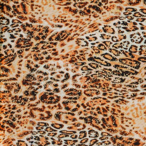Lycra Fantasia Animalier - al Metro - Disegno 20.030 - Maculato - Tipo B - Grande - Glitter Oro