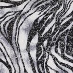 Lycra Fantasia Animalier - al Metro - Disegno 20.032 - Zebra - Tipo A - Glitter Argento