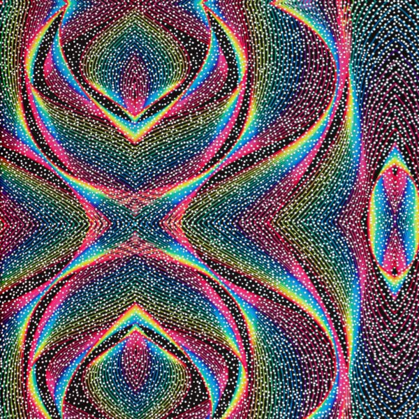 Lycra Fantasia Rainbow - Disegno 20.035 - Colore D - Glitter Argento