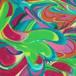 Lycra Fantasia Astratta - al Metro - Disegno 20.036 - Colore A - Glitter Verde