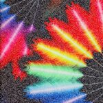 Lycra Fantasia Floreale - al Metro - Disegno 20.039 - Colore C - Glitter Argento