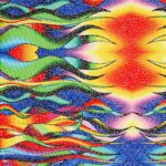 Lycra Fantasia Astratta - al Metro - Disegno 20.043 - Colore B - Glitter Argento
