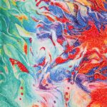 Lycra Fantasia Astratta - al Metro - Disegno 20.045 - Colore B - Glitter Argento