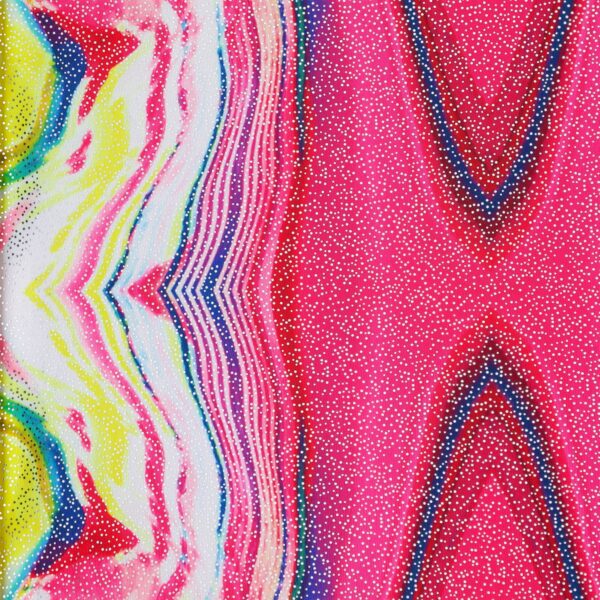 Lycra Fantasia Astratta - al Metro - Disegno  20.046 - Colore D - Glitter Argento