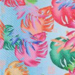 Lycra Fantasia Floreale - al Metro - Disegno 20.047 - Colore A - Glitter Argento