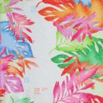 Lycra Fantasia Floreale - al Metro - Disegno 20.047 - Colore B - Glitter Argento