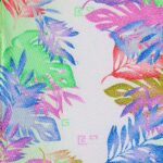 Lycra Fantasia Floreale - al Metro - Disegno 20.047 - Colore C - Glitter Argento