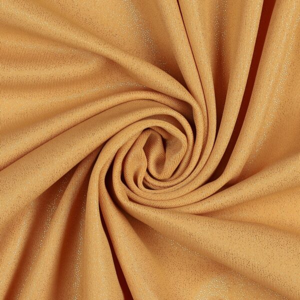 Lycra con Glitter per Abbigliamento - Nudo Glitter Oro - Mezzo Metro