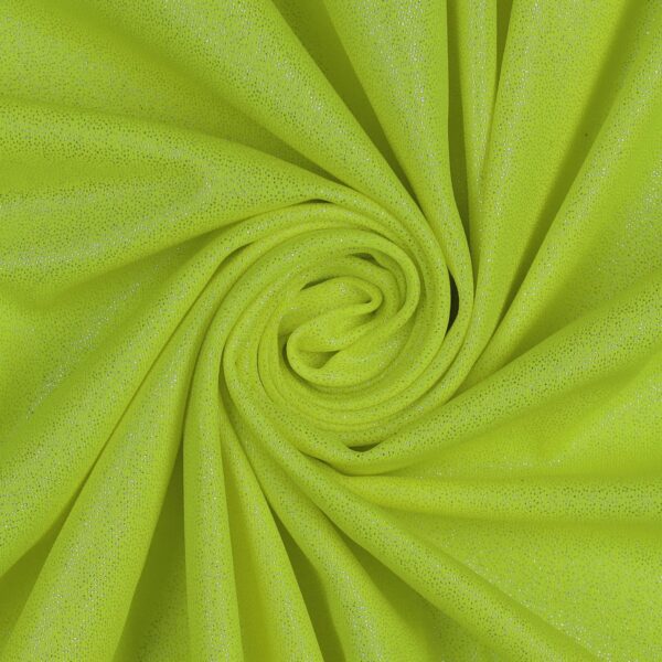 Lycra con Glitter per Abbigliamento - Giallo Fluo Glitter Argento