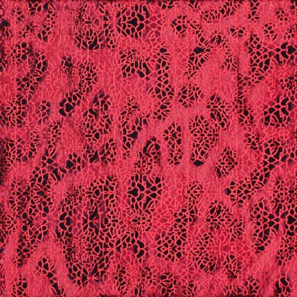Lycra Fantasia Animalier - al Metro - Disegno 20.050 - Maculato Stretto - Rosso Placcatura Rosso