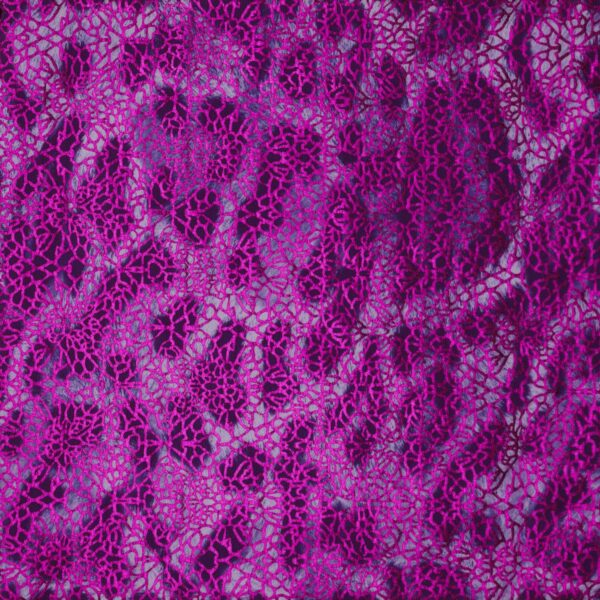 Lycra Fantasia Animalier - al Metro - Disegno 20.050 - Maculato Stretto - Viola Placcatura Fucsia