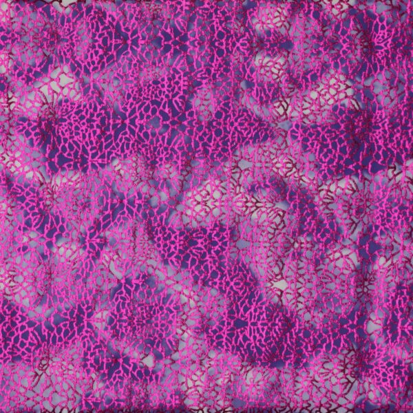 Lycra Fantasia Animalier - al Metro - Disegno 20.051 - Maculato Largo - Viola Placcatura Fucsia
