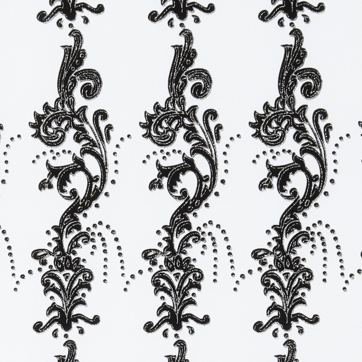 Lycra Fantasia Floccato Mata - Bianco - Glitter Argento