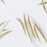 Lycra Fantasia Graffio Glitter Bicolore - Argento/Oro - Fondo Bianco