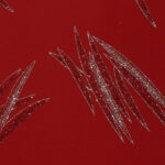 Lycra Fantasia Graffio Glitter Bicolore - Argento/Rosso - Fondo Rosso