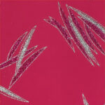 Lycra Fantasia Graffio Glitter Bicolore - Argento/Fucsia - Fondo Fucsia Fluo