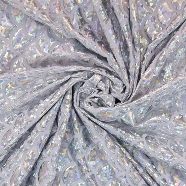 Lycra Fantasia Squamata Grande Argento