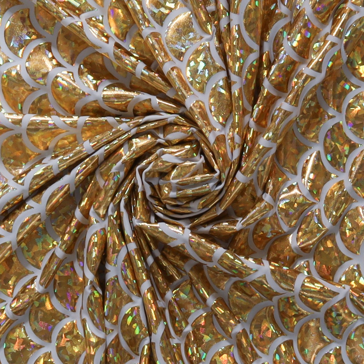 Lycra Fantasia Squamata Grande Oro
