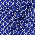 Lycra Fantasia Squamata Grande Blu Royal