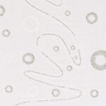 Lycra Fantasia Glitter Pianeta - Bianco - Glitter Argento