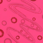 Lycra Fantasia Glitter Pianeta - Fucsia Fluo - Glitter Fuscia