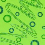 Lycra Fantasia Glitter Pianeta - Verde Fluo - Glitter Smeraldo