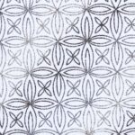 Lycra Fantasia Quadrifoglio Multi Glitter - al Metro - Bianco - Glitter Argento / Nero