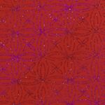Lycra Fantasia Quadrifoglio Multi Glitter - al Metro - Rosso - Glitter Rosso / Viola