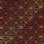 Lycra Fantasia Quadrifoglio Multi Glitter - al Metro - Nero - Glitter Oro / Bronzo / Rosso
