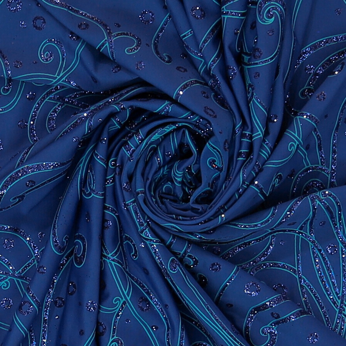 Lycra Fantasia Scarabeo Glitter Royal