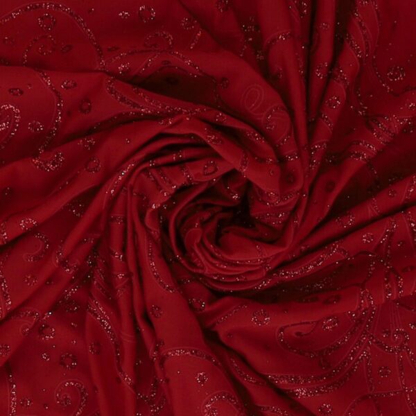 Lycra Fantasia Scarabeo Glitter Rosso