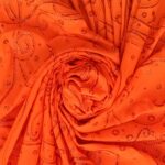 Lycra Fantasia Scarabeo Glitter Arancio Fluo