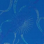 Lycra Fantasia Soledad Glitter Bicolore - Argento / Azzurro - Fondo Royal
