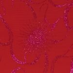 Lycra Fantasia Soledad Glitter Bicolore - Rosso / Fucsia - Fondo Rosso